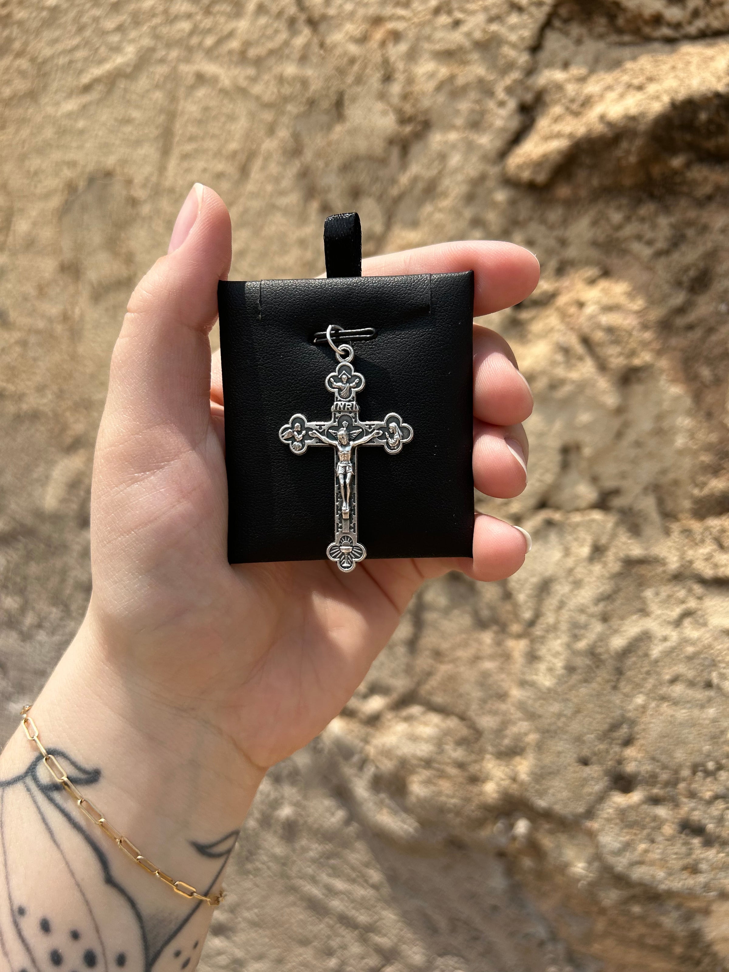 5 WAY TERTIUM MILLENNIUM CRUCIFIX - SILVER PEWTER | Clean Day's